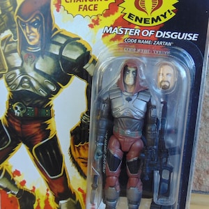 Retro ARAH Color-Changing ZARTAN 25th Anniversary Gi Joe Action Figure, Classic 3.75 inch (1/18 Scale) MOC Vintage G.I. Joe Foil Art Card