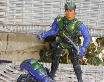 Vintage 1984 Coleco Sectaurs Commander WASPAX Action Figure w/ Wingid Bodyguard Insect w/ Accessories, Warriors of Symbion 80s Toy Lot