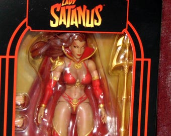 1990s Coffin Comics Lady Satanus Female Goddess Demon Dark Fantasy Warrior 1/12 Scale Action Figure, Heavy Metal Women, Executive Replicas