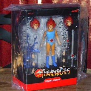 1980s Cartoon ThunderCats Young Child Lion-O, Adult Collector Action Figure Box Set, Super7 Ultimates, Sword of Omens, New in Box