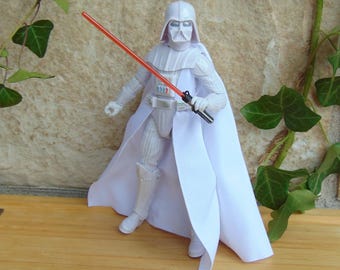 Star Wars Comic Series Infinities: White Costume Darth Vader 6 inch Action Figure, Fabric Cape, Light Saber, Collectible Star Wars Toy