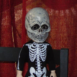 1983 Halloween 3 Season of the Witch Movie Trick &#39;r Treater Living Dead Dolls Skeleton Skull Costume Child,  Bones Kid LDD Horror Figure