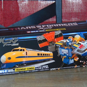 Transformers Classic Takara Trainbot GINOU Dr Yellow Train Robot, Combiner Piece to Mighty Raiden, New Takara Tomy G MPG-07