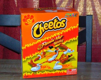 Classic Chip Mascot Chester Cheetah Glow-in-the-Dark Action Figure, Articulated Fun Novelty Toy, Accessories, Collector Book Style Display