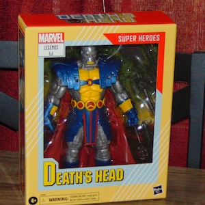 Klassische Marvel Comics 1990er Jahre Superheld Totenkopf 6-Zoll-Aktionsfigur, Retro Marvel Karten Box Art, Marvel Legends Figur Detailliertes Spielzeug
