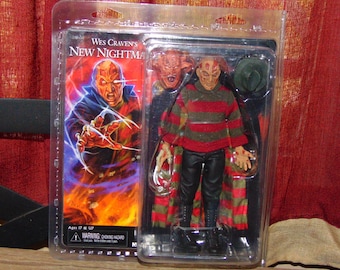 1994 Wes Craven New Nightmare Movie Retro Clothed FREDDY KRUEGER 8 inch Action Figure, Horror Slasher Flick Cult Halloween Toy Collectible