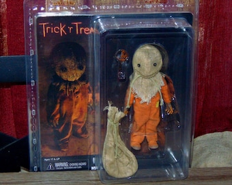 Trick 'r Treat Halloween Horror Movie Sam Action Figure, Movie Maniacs, Cult Film Classic Accurate Fabric Clothes and Accessories