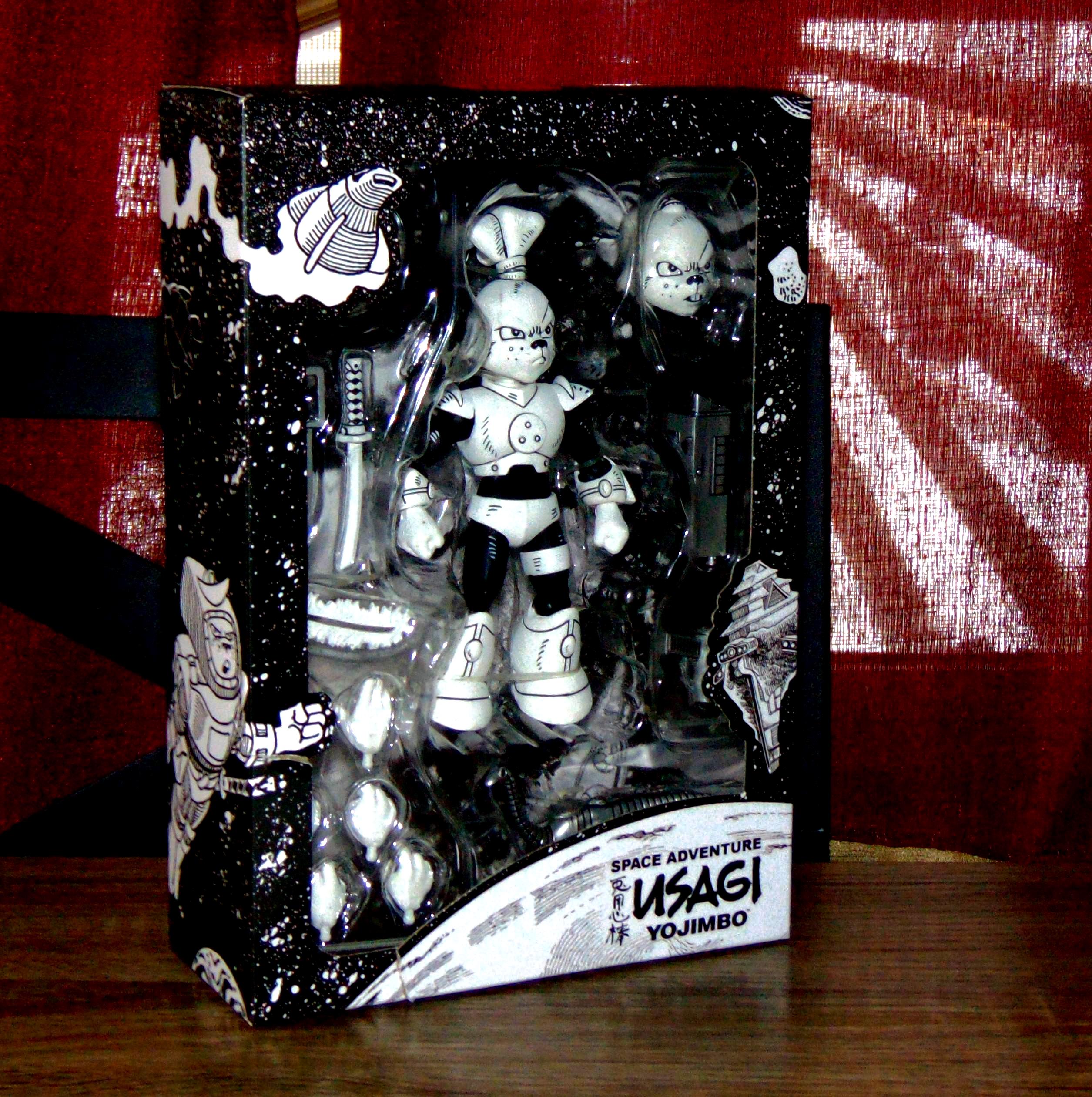 1980s TMNT Black & White Ninja Turtle Action Figure Space Usagi