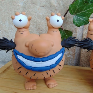 1990s Cartoon Aaahh!!! Real Monsters Fan Collectible, Krumm Double Action Figure Set, Deluxe Designer Adult Mondo Collectible Toy Figurine