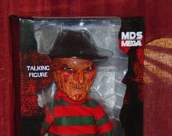 1984 Nightmare on Elm St Movie Talking Freddy KRUEGER 15" inch Mega Scale Doll Figure, Highly Detailed Adult Collectible, Cloth Clothing
