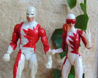 Marvel Comics Alpha Flight Canadian Superhero Team Guardian Vindicator Action Figure Lot, Classic 1980s Costumes, Marvel Legends Collectible