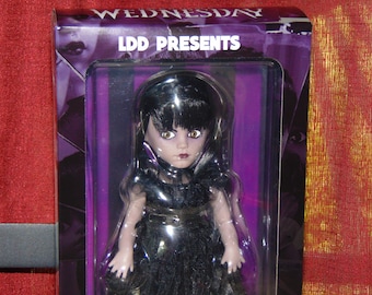 Living Dead Doll Wednesday Addams Dancing 10 inch Collector Figure, The Addams Family Cult Classic TV Show,