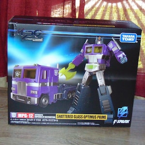 Takara Tomy Transformers T-Spark Masterpiece G MPG-12 Shattered Glass Optimus Prime 9 inch Robot Action Figure Alternate Universe Evil Prime