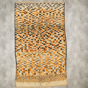 Checkered Rug Mid Century Modern Tapis Berbere, Handmade Item Holiday Decor Rugs