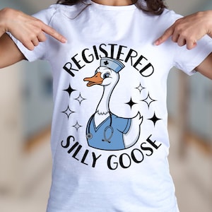 Enfermeira registrada Silly Goose png, Sublimação de estudante de enfermagem, Escola de enfermagem, Camisa de enfermeira, Para trabalho RN, Vida de enfermeira, Humor engraçado sobre saúde