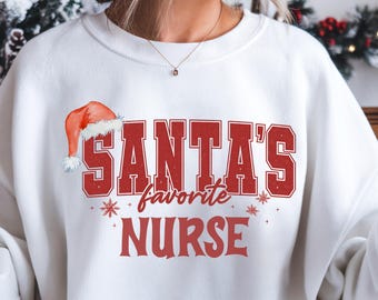 Santa's Favorite Nurse svg png, Merry Nurse png, Nurse Christmas PNG, Nurse Sawgrass Sublimation, Christmas Gift, Merry Christmas png files