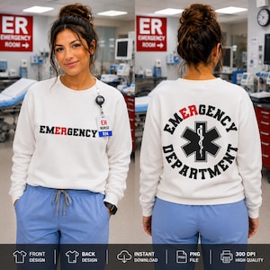 Emergency Department Nurse Shirt, ER Nurse png, Emergency Medicine Nurse, Emergency Nurse Gift, Emergency Room png, RN Shirt, Nurse Gift