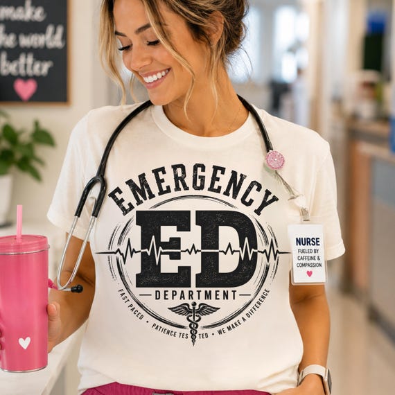 Emergency Department png, ER Nurse Shirt, ED Nurse svg, Emergency Room Graphic Tee, er Staff Gift, Healthcare Worker, ER Medicine Trauma