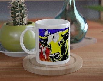 Bull Market Coffee Mug, Financial Investor Gift, 11oz Ceramic