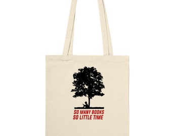 Premium Tote Bag - "So Many Books, So Little Time"