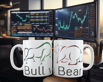 Bull Versus Bear Market - Investing White 11oz Ceramic Mug