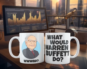 Warren Buffett Mug: Investor Gift, Stocks & Finance - 11oz Ceramic