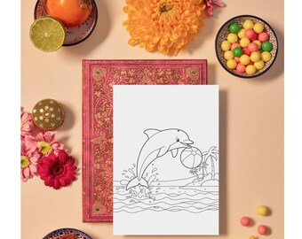 40 Sea & Beach Coloring Pages PDF for Kids | Printable Ocean Animals | Summer Activity | Instant Download