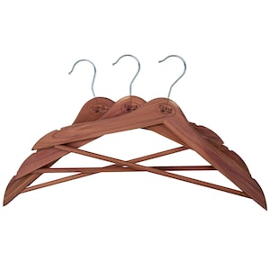 Cedar Essence Heavy Duty, Extra Wide, Cedar Hanger 17" L x 9" H x 3/4" Thick. Set of 10 Made in The U.S.A.