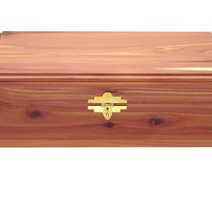 9.5” Cedar Keepsake or Memory Box with lock and Key/ Medium Cedar Box