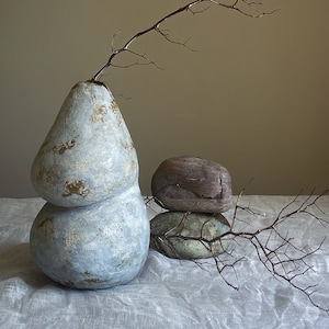 Handmade ceramic vase; unique home decore; one of a kind ceramic vessel