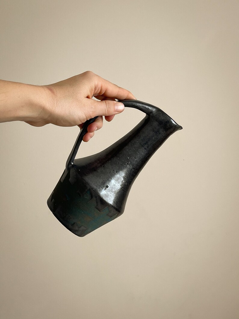 Hand made pottery water jug. Inspired by midcentury modern vase, home decore. Ikebana vases image 6