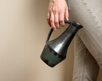 Hand made pottery water jug. Inspired by midcentury modern vase, home decore. Ikebana vases