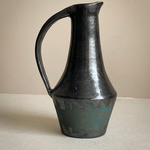 Hand made pottery water jug. Inspired by midcentury modern vase, home decore. Ikebana vases image 5