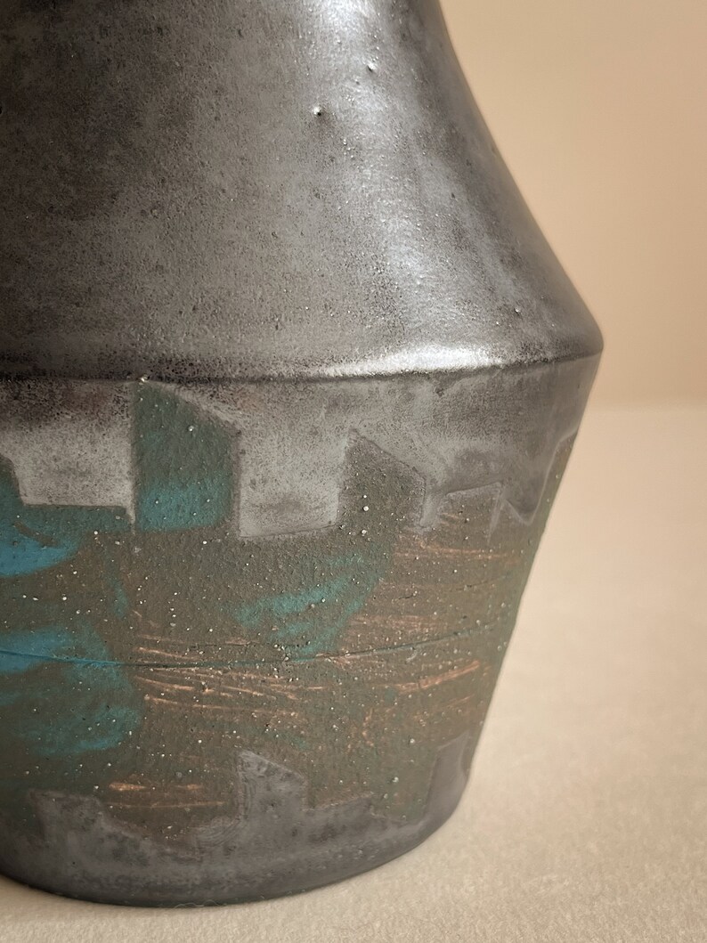 Hand made pottery water jug. Inspired by midcentury modern vase, home decore. Ikebana vases image 10