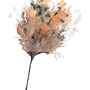 Carte vierge Saint-Valentin peinte à la main avec des fleurs abstraites fantastiques