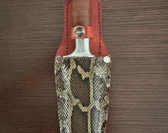 Natural Python Knife Sheath (3” Blade Knife included) - Everglades Series