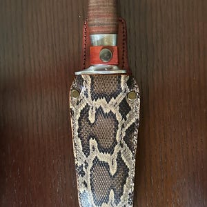 Natural Python Knife Sheath (5” blade Knife included) - Everglades Series