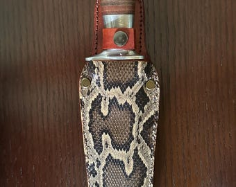 Natural Python Knife Sheath (5” blade Knife included) - Everglades Series