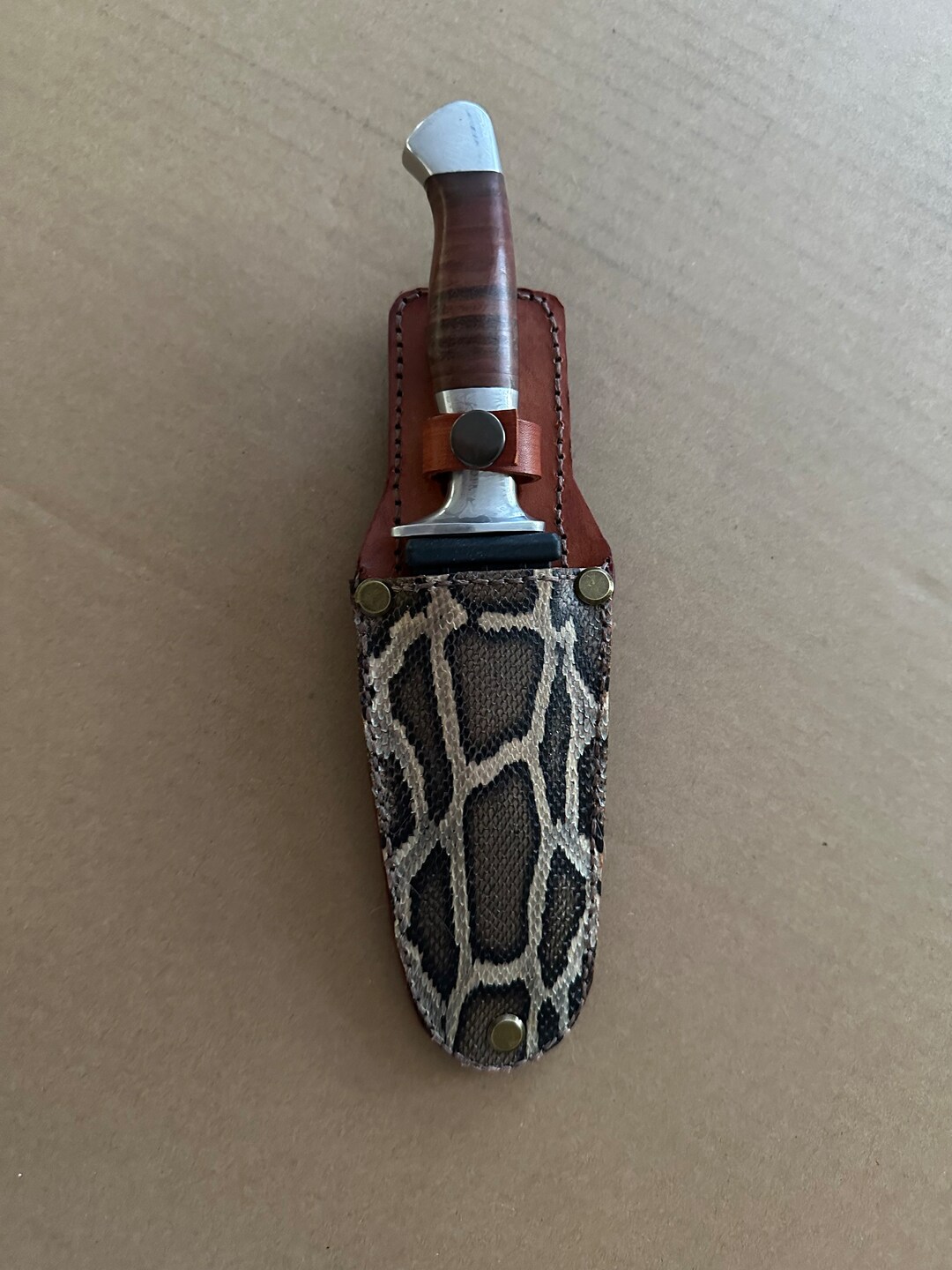 Natural Python Knife Sheath (3” Blade)...knife Included - Etsy