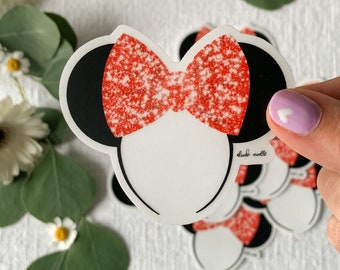 Minnie Mouse Ears Disney Sticker/Matte Water Resistant Decal