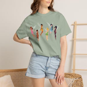 Disney Fairies T-shirt, Tinkerbell T-shirt, Pixie Hollow Fairies Shirt, Girls Trip, Theme Park Visit, 100% Cotton T-shirt