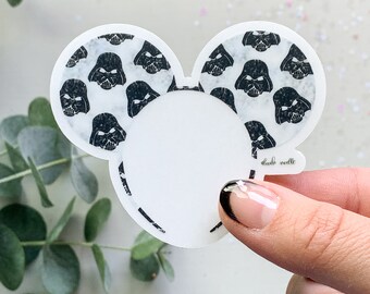 Darth Vader Mickey Ears Star Wars Disney Sticker/Matte Water Resistant Decal