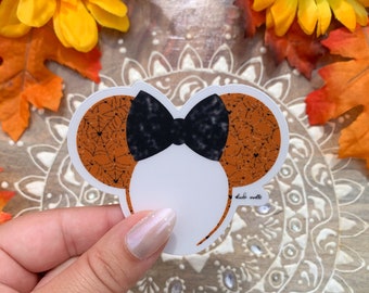 Halloween/Fall Mickey Ears Disney Sticker/Matte Water Resistant Decal