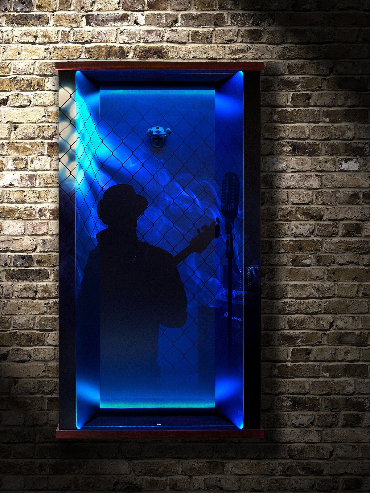 Guitar Display Case 'bassman' Guitar Guitar Hanger RGB LED