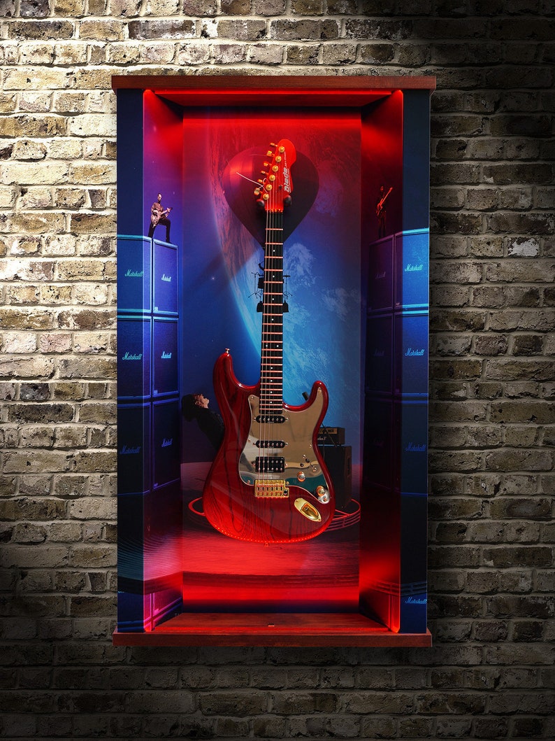 Guitar Display Case baloon' Guitar Guitar Hanger RGB LED Lights