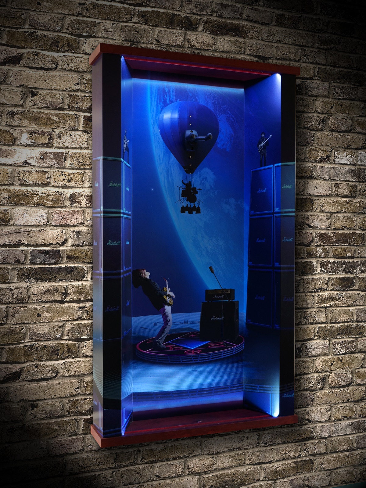 Guitar Display Case baloon' Guitar Guitar Hanger RGB LED Lights