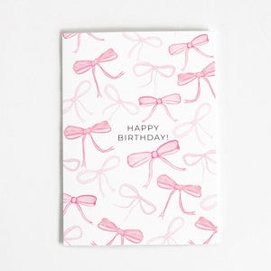 carte A2 rose d'anniversaire | carte d'anniversaire esthétique coquette | carte fille | carte d'anniversaire rose | carte coquette | Carte d'anniversaire pour elle |