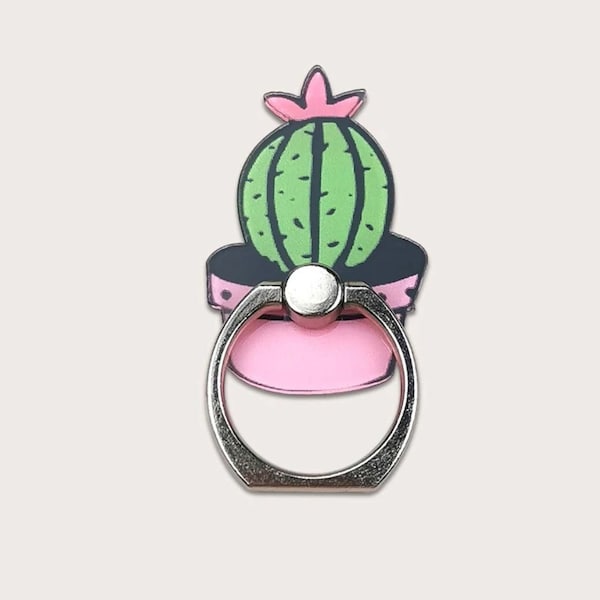 Cactus Phone Ring Holder - succulent phone grip ring - Gift box add on ONLY - cell phone accessory - tablet accessories