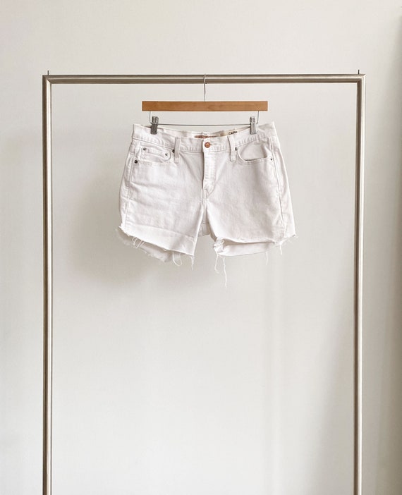 Levi's White Cutoff Denim Shorts - image 1