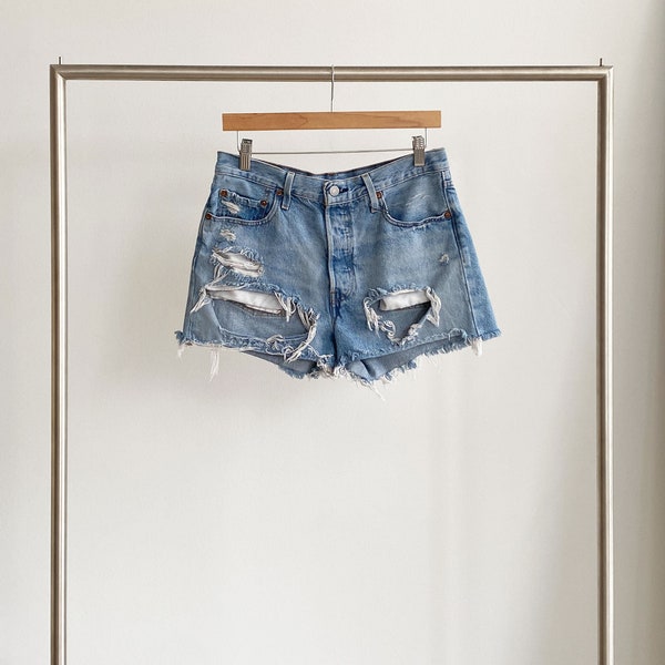 Levi's 501 Distressed Cutoff Denim Shorts